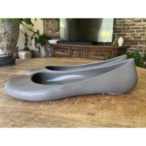 OKA B gray ballet flats slip on shoes US 9 EU 39 made in USA rubber comfort
